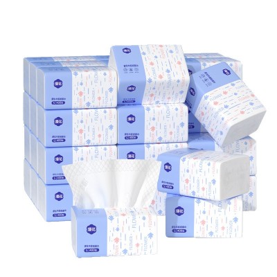 漫花抽纸30包整箱小蓝抽400系列家用面巾纸加厚纸巾厂家直销批发 1件图5