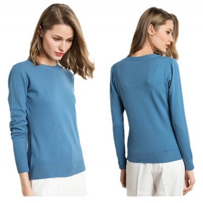 秋冬新款圆领针织衫女内搭打底衫百搭时尚跨境毛衣一件代发图4