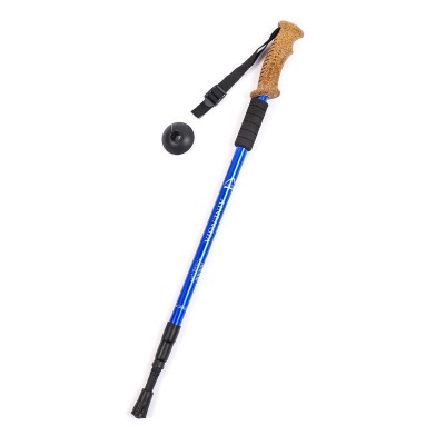 专业户外软木登山杖可伸缩便携铝合金折叠杖直柄手杖徒步爬山拐杖图4