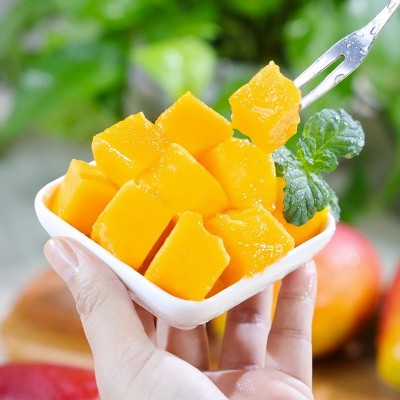 四川凯特芒果新鲜应季水果包邮红金龙青甜心凯特芒大当季整箱9斤 1箱图2