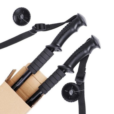 登山杖两支套装三节直柄铝合金爬山手杖可伸缩徒步登山杖图3