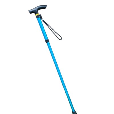 厂家直供五节铝合金登山杖老人防滑拐杖超轻可折叠伸缩登山杖徒图3