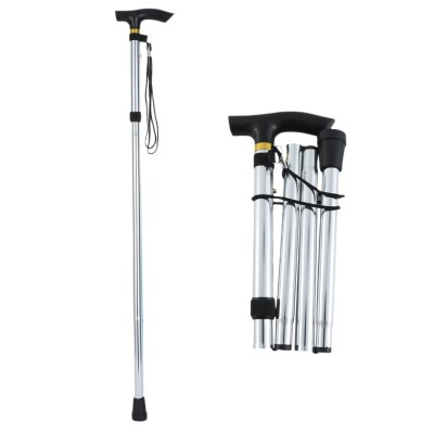 厂家直供五节铝合金登山杖老人防滑拐杖超轻可折叠伸缩登山杖徒图5