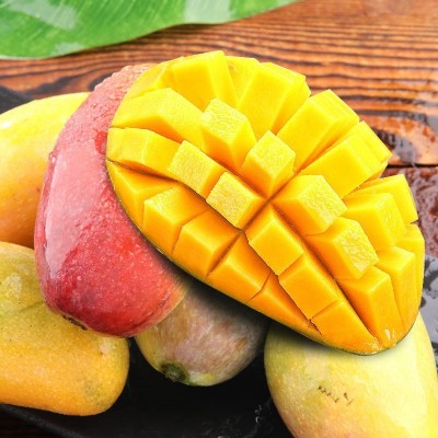 海南贵妃芒果薄皮新鲜水果非甜心芒青芒凯特芒红金龙芒果 1件图3