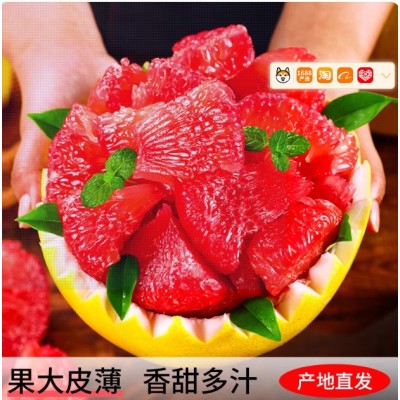 柚子红心柚水果福建平和红肉蜜柚10斤新鲜葡萄三红琯溪柚整箱包邮 9斤图5