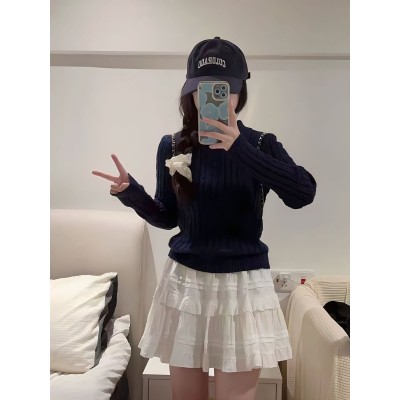 芭蕾风蛋糕裙白色蓬蓬裙半身裙女装夏季小个子短裙甜美裙子A字裙