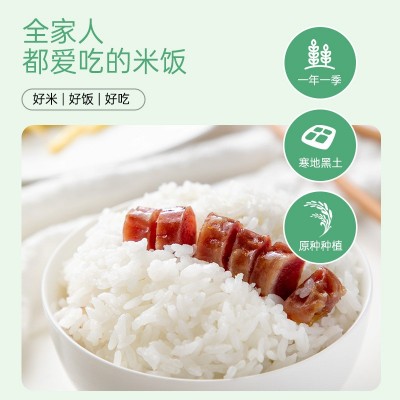 丰爽绿袋东北五常大米10斤稻花香2号 龙凤核心双层真空装大米5kg图4