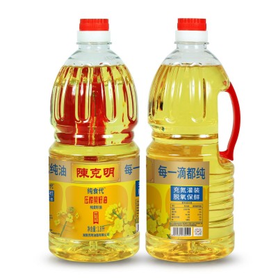 陈克明正宗纯低芥酸菜籽油物理压榨一级非转基因5斤整箱厂家批发 1瓶图5