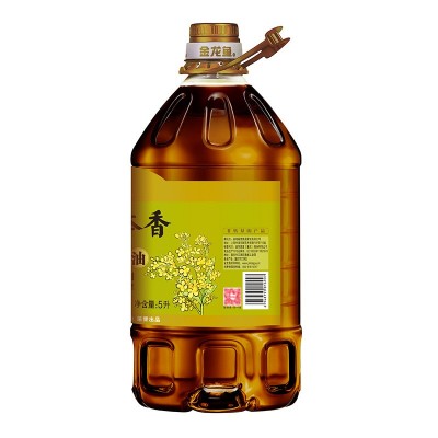 金龙鱼压榨本香菜籽油5L食用油 非转基因物理压榨 家用大桶装菜油图2