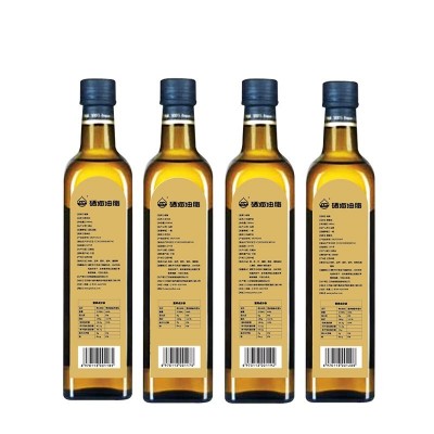 xh硒海有机亚麻籽油一级冷榨500ml*4瓶礼盒装团购福利厂家批发图3