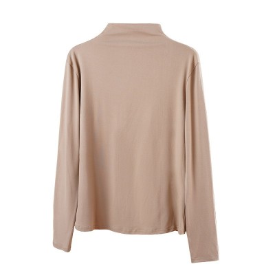 椰油面膜衣打底衫秋冬新款半高领女内搭长袖修身打底衣中领上衣女图4