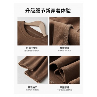 严选正肩打底衫女2025新款微米椰绒秋冬季打底内搭长袖高级感上衣图4