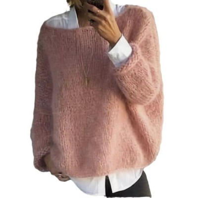 2025年新款毛衣女欧美秋冬针织上衣时尚休闲亚马逊毛衣跨境女装图5