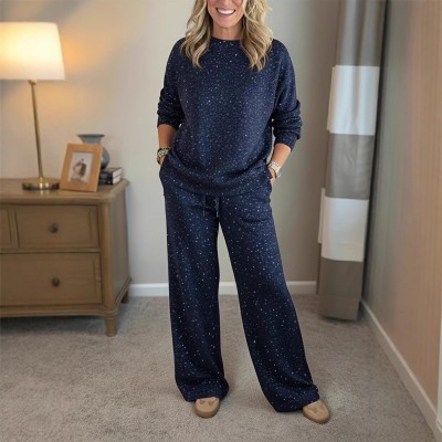 2025独立站跨境欧美亚马逊节日亮闪闪卫衣两件套图3