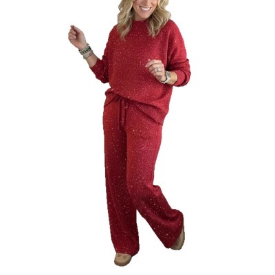 2025独立站跨境欧美亚马逊节日亮闪闪卫衣两件套图5