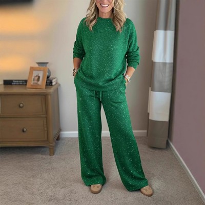 2025独立站跨境欧美亚马逊节日亮闪闪卫衣两件套图4