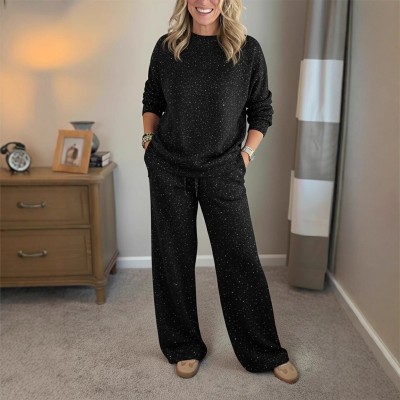 2025独立站跨境欧美亚马逊节日亮闪闪卫衣两件套图2