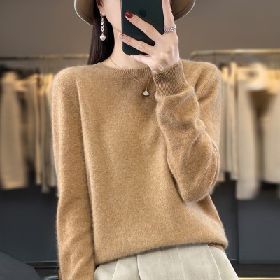 支持质检无缝100%纯羊毛2025一线成衣秋冬新短款圆领针织打底毛衣图3