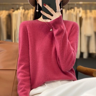 支持质检无缝100%纯羊毛2025一线成衣秋冬新短款圆领针织打底毛衣图5