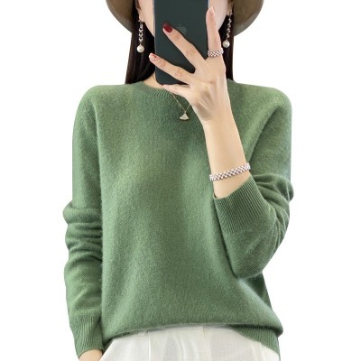 支持质检无缝100%纯羊毛2025一线成衣秋冬新短款圆领针织打底毛衣图4