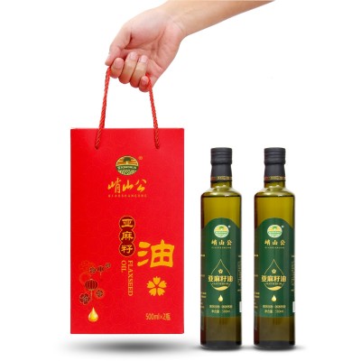 亚麻籽甘油二酯油礼盒装冷榨一级亚麻籽油 500ml/2瓶装 会销私域图5