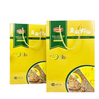 亚麻籽油500ml礼盒装植物油 厨房常备炒菜烹饪食用油送礼厂家批发图5