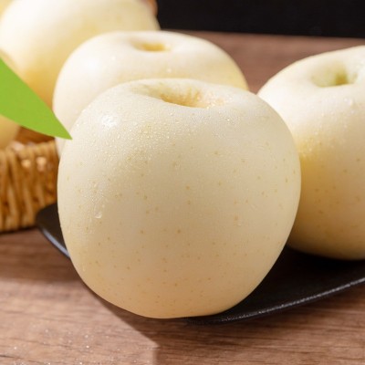 批发黄金奶油富士苹果新鲜水果栖霞黄色白色苹果包邮代发图2