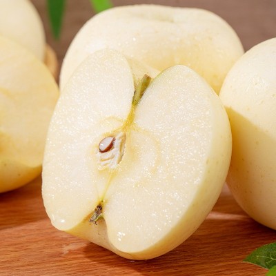 批发黄金奶油富士苹果新鲜水果栖霞黄色白色苹果包邮代发图3