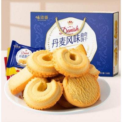 味滋源丹麦风味曲奇饼干528g/盒图2