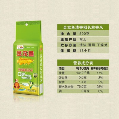金龙鱼清香稻长粒香米500g 家用礼品小包装东北大米非真空图4