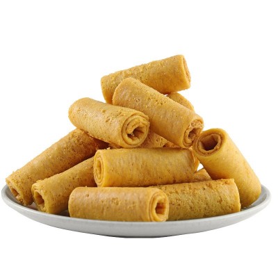 益树李传统小吃糕点咸蛋黄蛋卷休闲零食饼干香葱海苔口味批发酥脆 2盒图3