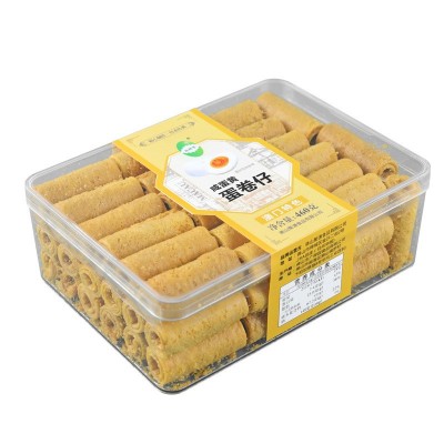 益树李传统小吃糕点咸蛋黄蛋卷休闲零食饼干香葱海苔口味批发酥脆 2盒图5