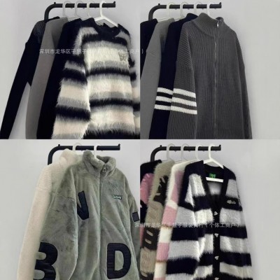 韩版圆领毛衣女2024秋冬季新款女士宽松慵懒风加厚针织衫直播批发图2