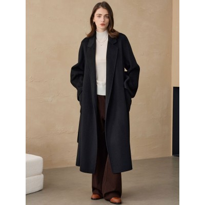 2025秋冬CEID大衣浴袍毛呢外套气质双面呢欧版女士毛呢经典 大衣女图3