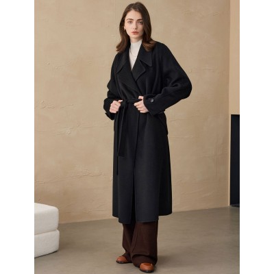 2025秋冬CEID大衣浴袍毛呢外套气质双面呢欧版女士毛呢经典 大衣女图5
