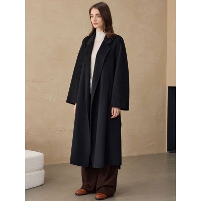 2025秋冬CEID大衣浴袍毛呢外套气质双面呢欧版女士毛呢经典 大衣女图2