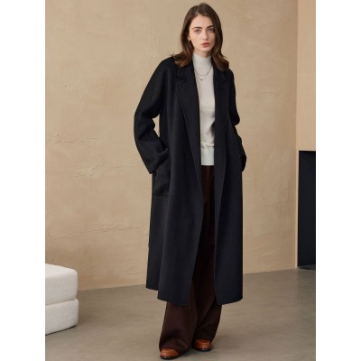 2025秋冬CEID大衣浴袍毛呢外套气质双面呢欧版女士毛呢经典 大衣女图4