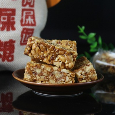 现货批发 云南特色休闲食品狗屎糖 桂花原味花生酥糖300g布袋装 2袋