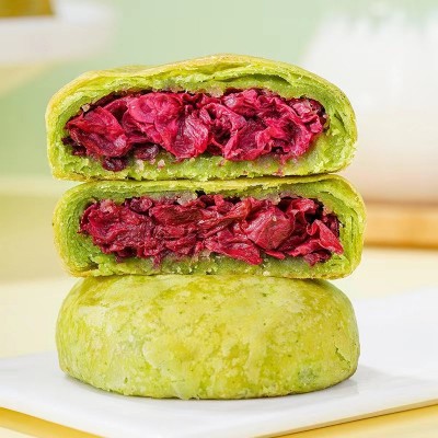 东巴客这里是云南特产玫瑰鲜花饼3味32枚礼盒装大理丽江景区同款 1盒图2