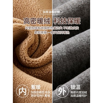 H252椰绒半高领打底衫女秋冬季内搭修身加绒加厚防风保暖长袖上衣图2