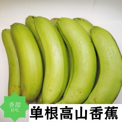 广西高山单根香蕉时令水果无催化剂青皮发需留熟香高山产地香甜