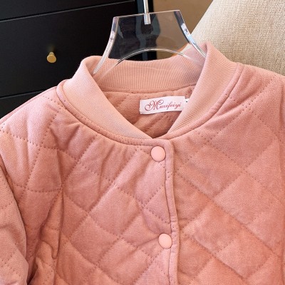 棉衣女2025秋冬季新款时尚金丝绒短款轻薄保暖外套小个子夹棉棉服图4