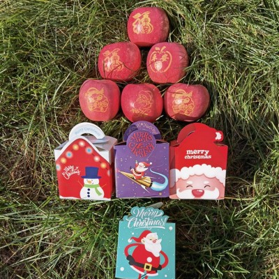 平安果印字苹果圣诞节平安夜新鲜栖霞红富士苹果 烟台红富士礼盒图3
