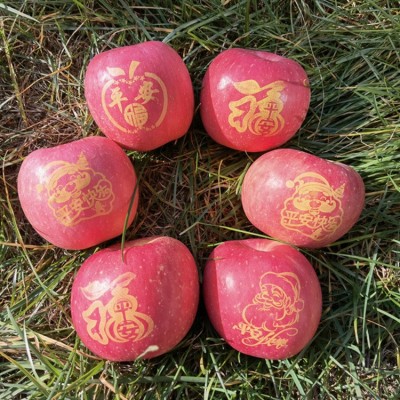 平安果印字苹果圣诞节平安夜新鲜栖霞红富士苹果 烟台红富士礼盒图4