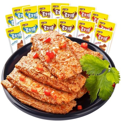盐津铺子手撕素肉排素牛排香辣味豆干小零食小吃解馋网红休闲食品图5