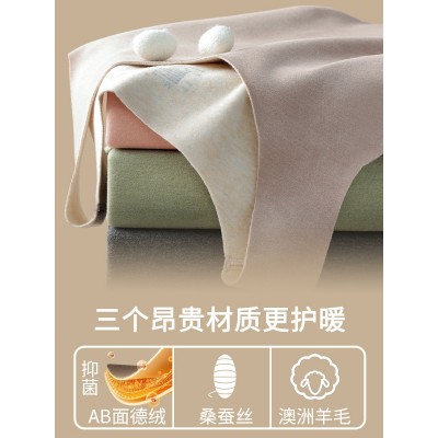 德绒保暖背心女士发热内搭内衣秋冬季羊绒无痕打底衫蚕丝加绒上衣图4