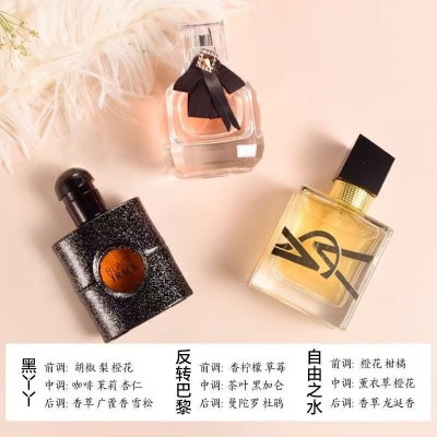 外贸跨境越南正品女士香水套装黑鸦片自由之水反转巴黎三件套礼盒图3