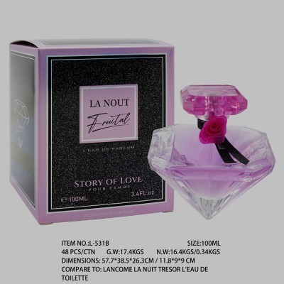 新款大牌香水女士持久黑美人璀璨钻石爱心款香水越南阿拉伯爆款图3