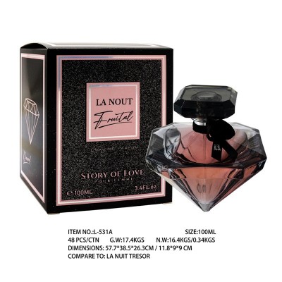 新款大牌香水女士持久黑美人璀璨钻石爱心款香水越南阿拉伯爆款图2