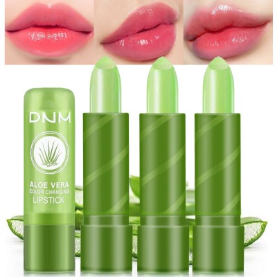 DNM温变唇膏芦荟长效滋润保湿变色口红打底温变润唇膏跨境批发
